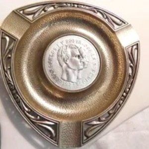 Juan Carlos I and Sofia Por La De Dios Vintage Metal Ashtray
